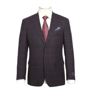 UV Resistant Finish Ultra Soft Brushed Interior Alessandro Vitello by Renoir New Slim Fit Wool Midnight Blue Blazer 565-11