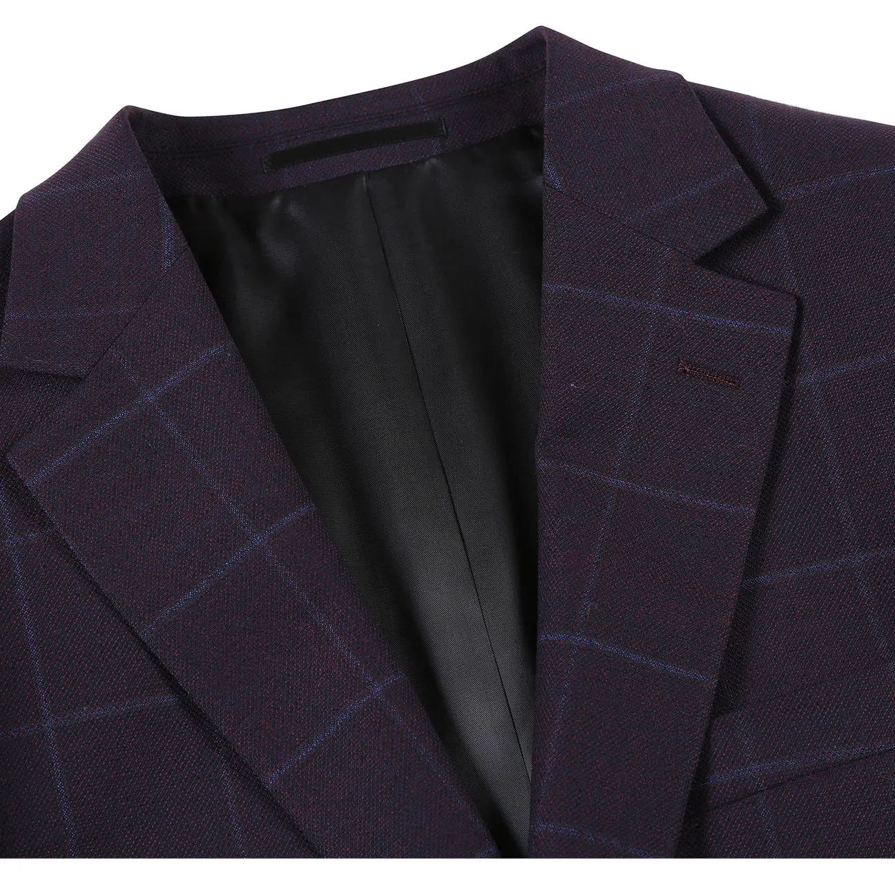 Alessandro Vitello by Renoir New Slim Fit Wool Midnight Blue Blazer 565-11 Microfiber Blend RubberizedButtonClosures