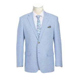Compressed Packing Design Alessandro Vitello by Renoir Classic Fit Blazer Linen/Cotton Sport Coat Blue 610-6