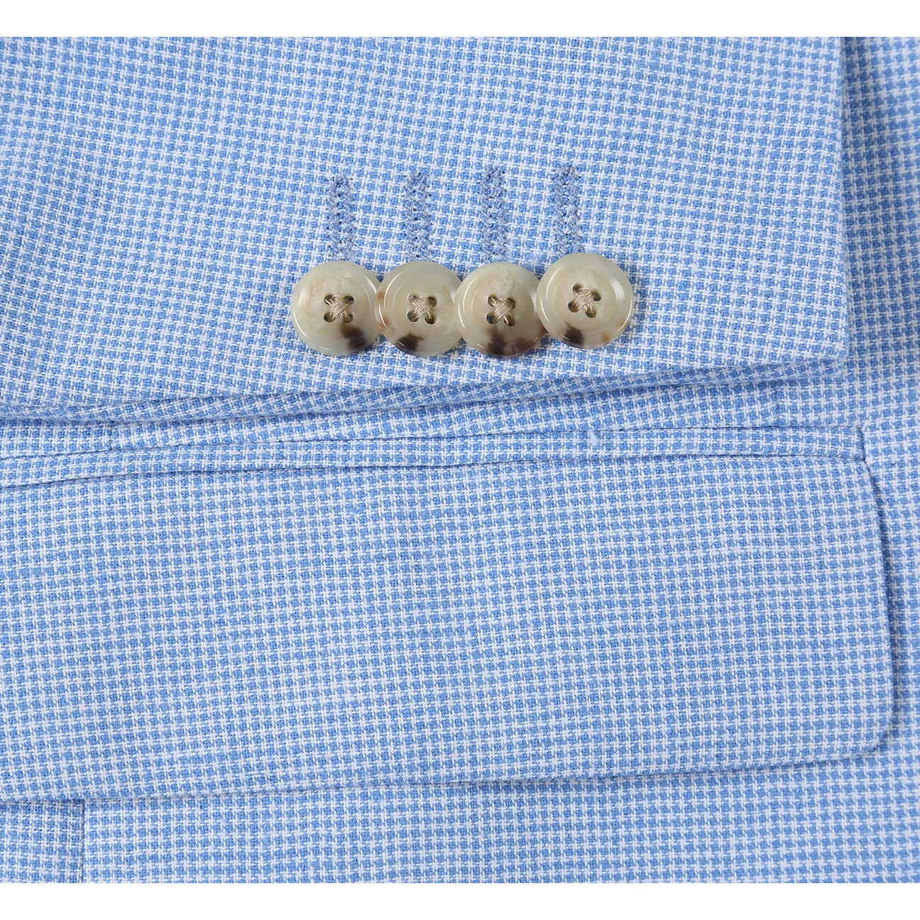 Alessandro Vitello by Renoir Classic Fit Blazer Linen/Cotton Sport Coat Blue 610-6 Moisture Wicking Finish Cold Weather