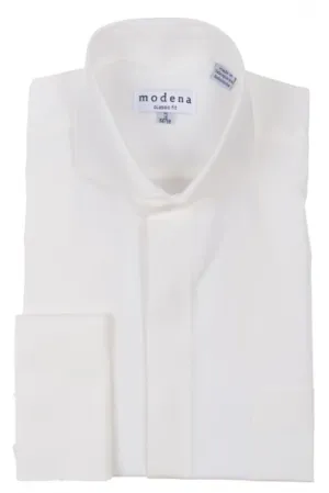 Modena Classic Fit French Cuff M300CA0F Egg Shell Multi Functional Pockets Smooth Cotton Blend