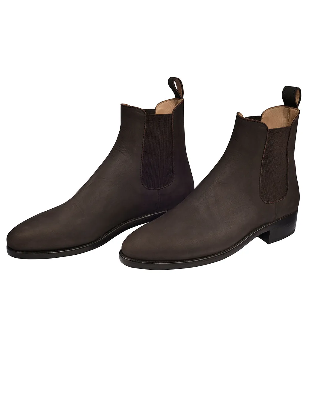 Orthotic Ready Footbed Chelsea Boots Nubuck Brown