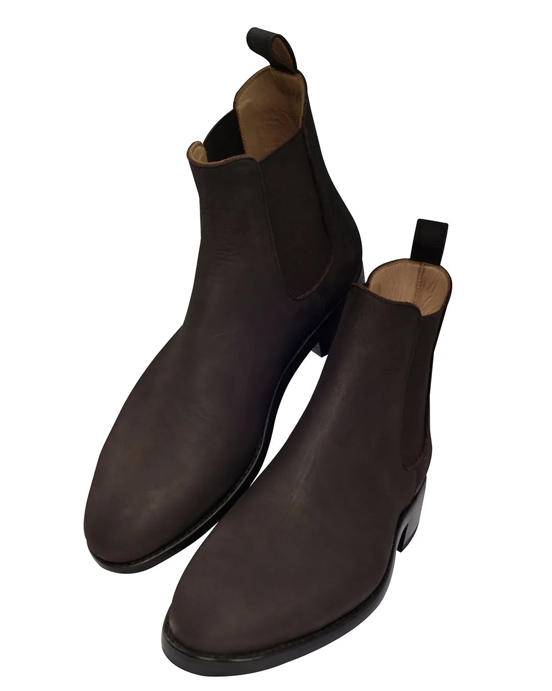 Dinner Look Cushioned Insole Technology Chelsea Boots Nubuck Brown