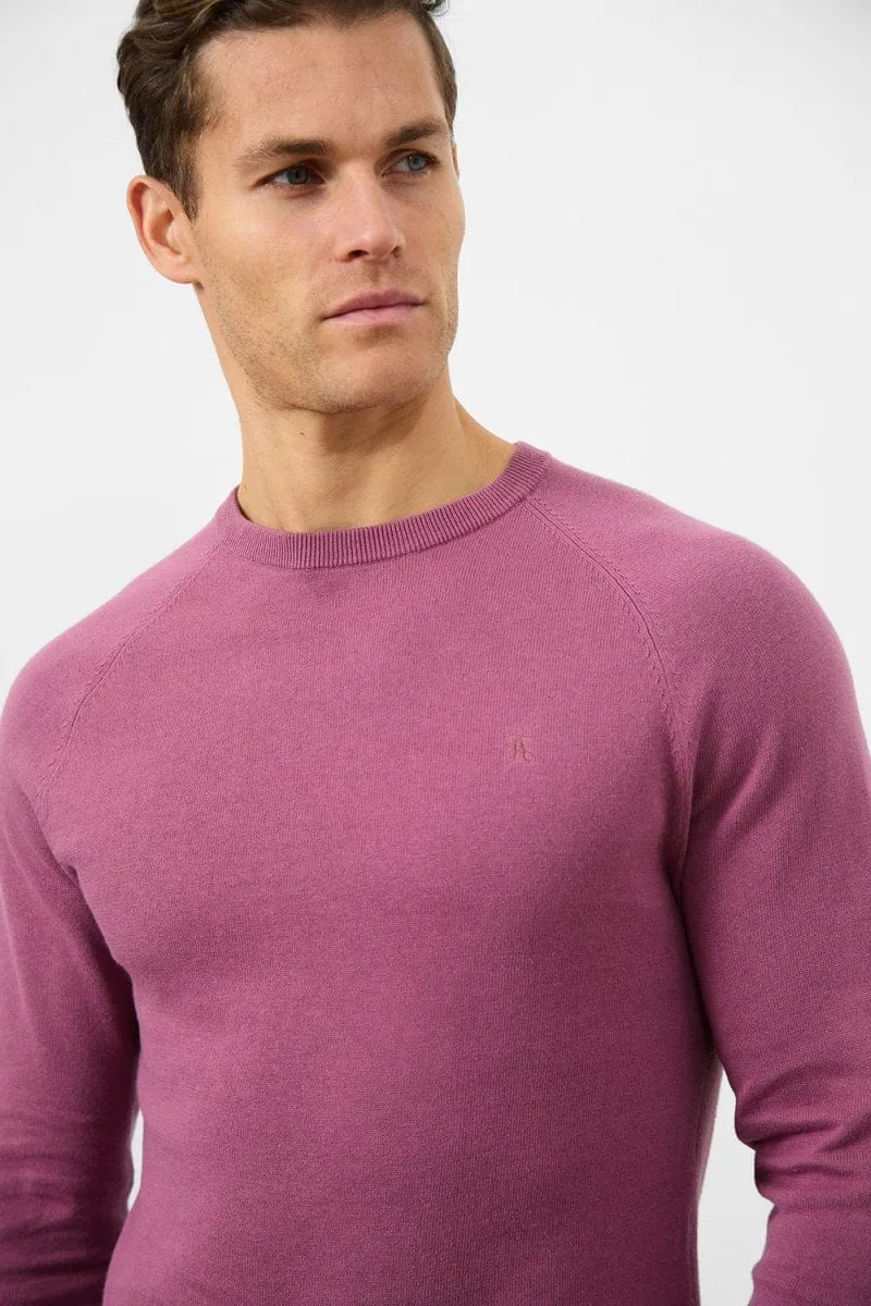 Lightweight Vest WrinkleResistantCloth Cotton Crew Neck in Mulberry