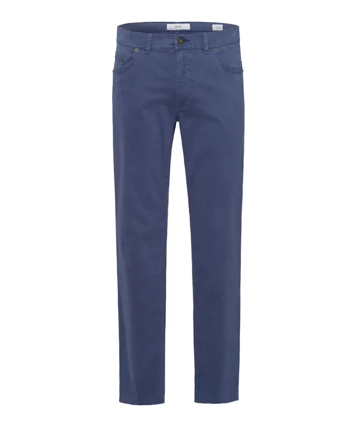 Brax Marathon 4-Seasons Pant in Blue- Cooper 5 Pocket Model ElasticCuffs
