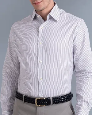 ethical fashion Monti White & Black Pin Stripes Shirt