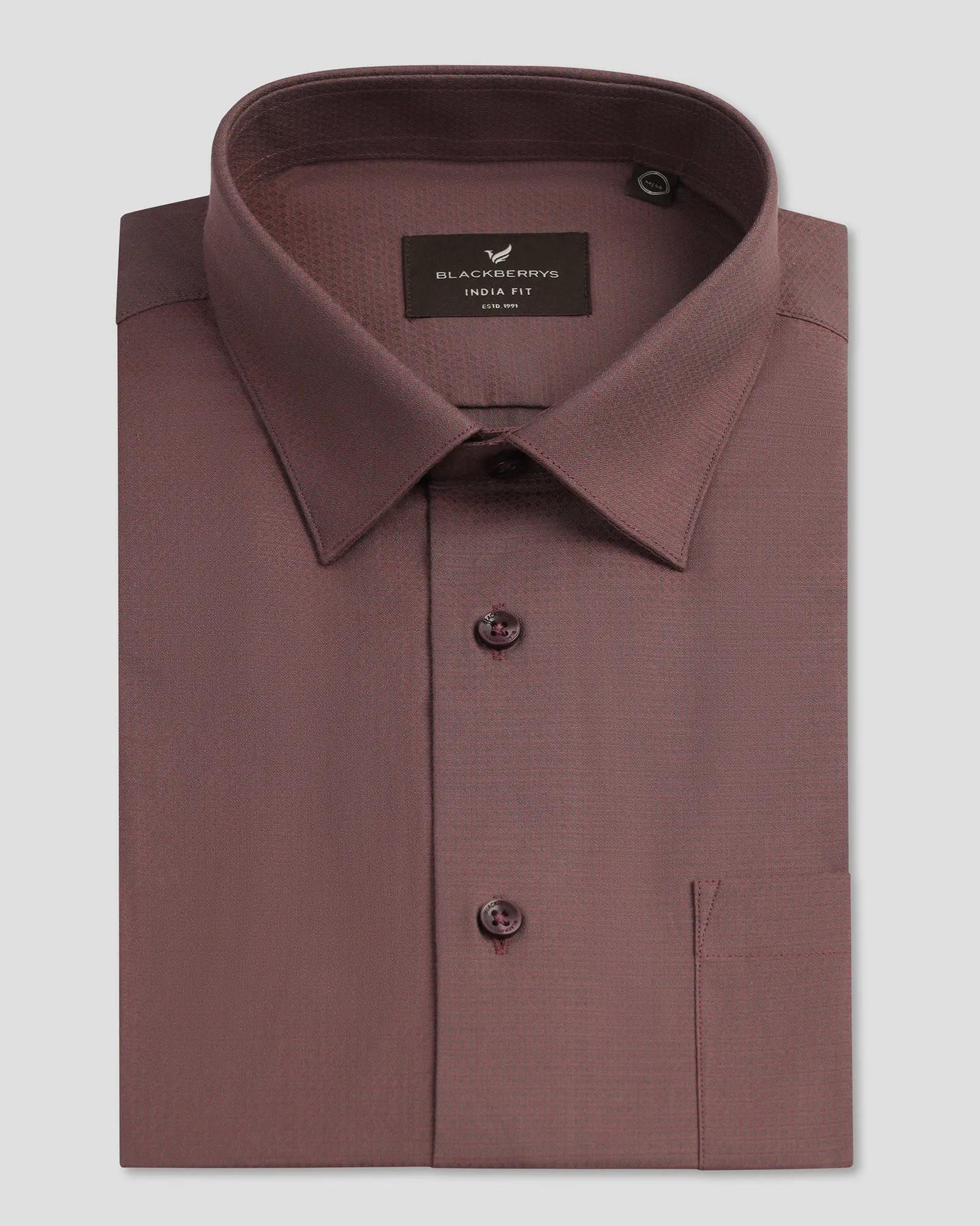 Streamlined Design Red Half Sleeve Textured Shirt - Zander