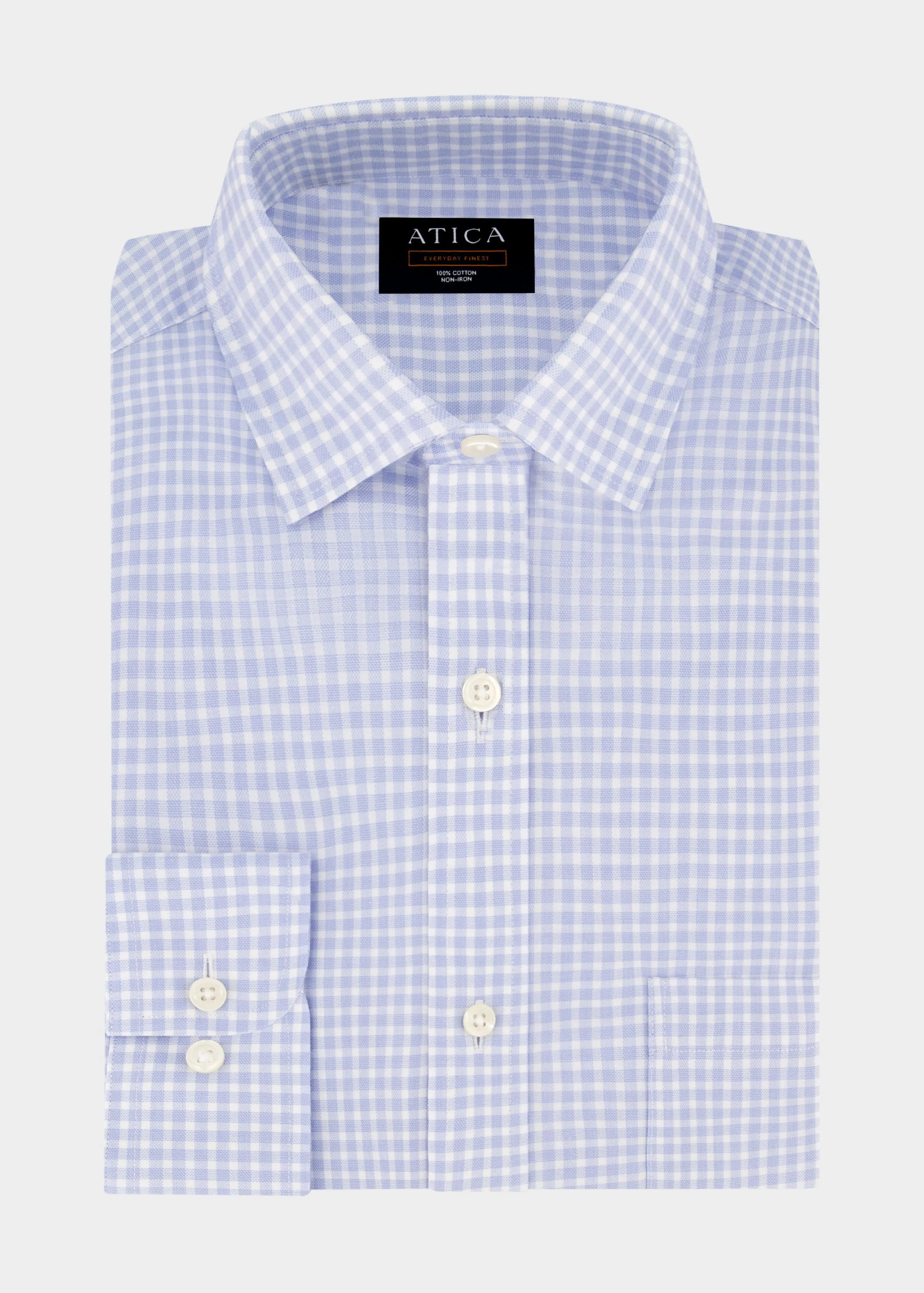 EVERYDAY Light Blue Gingham Shirt Comfort Fit