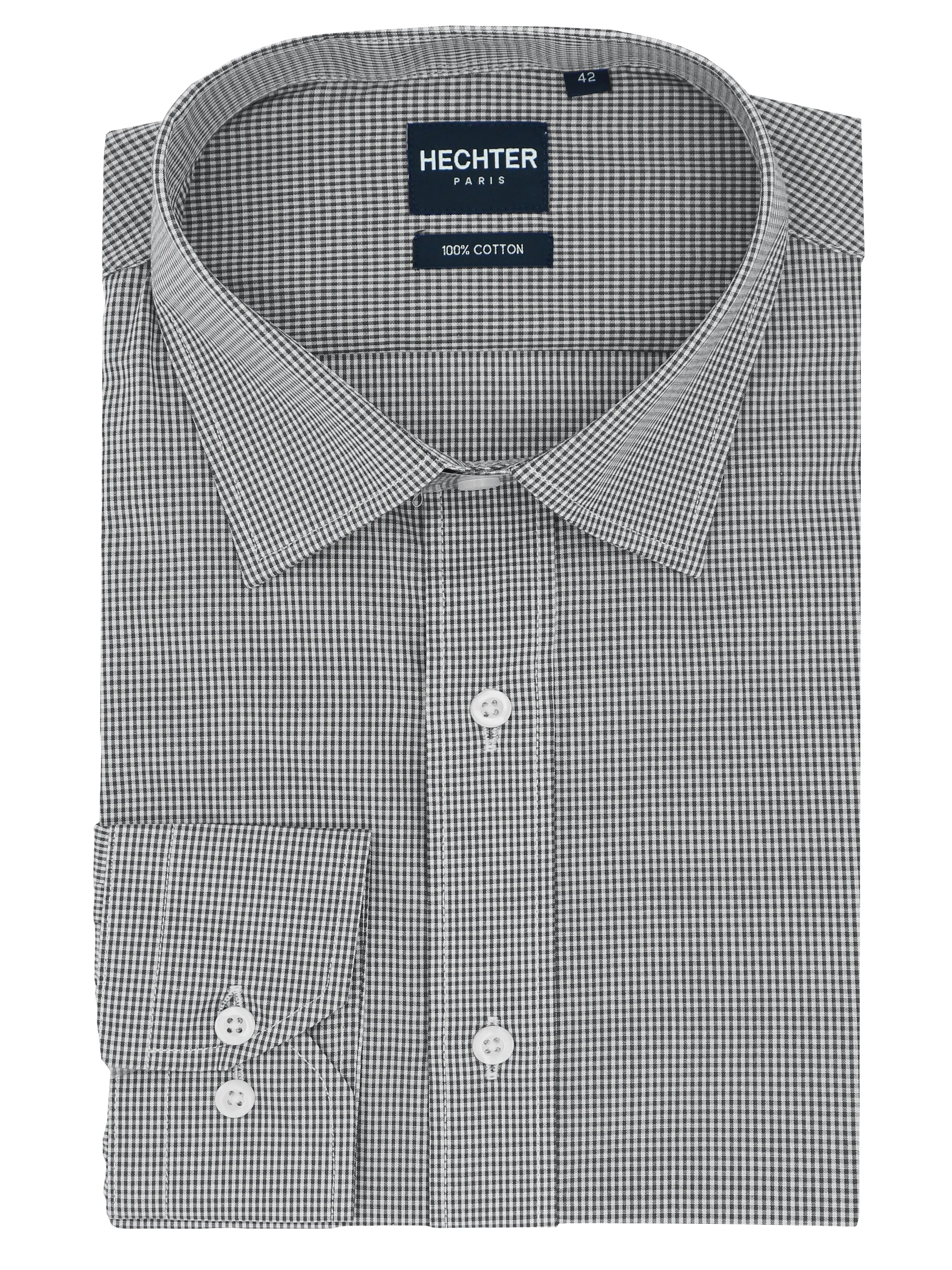 Anti Pilling Treatment Polished Look Liberty Business Black Microchecked Shirt