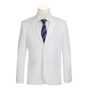 Cashmere Blend Pellegio Slim Fit Checked Linen Suit in White