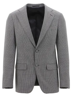 Siena Black Houndstooth Sports Jacket Wrinkle resistant fabric All Day Layering