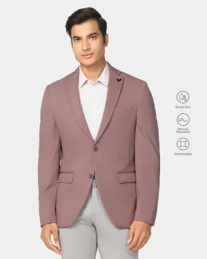TearResistantFabric Spring Layer TechPro Formal Dusty Pink Solid Blazer - Explore