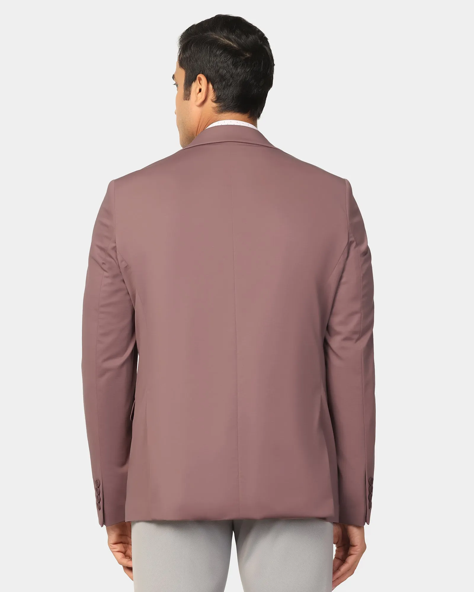 Hypoallergenic fabric Travel Must TechPro Formal Dusty Pink Solid Blazer - Explore