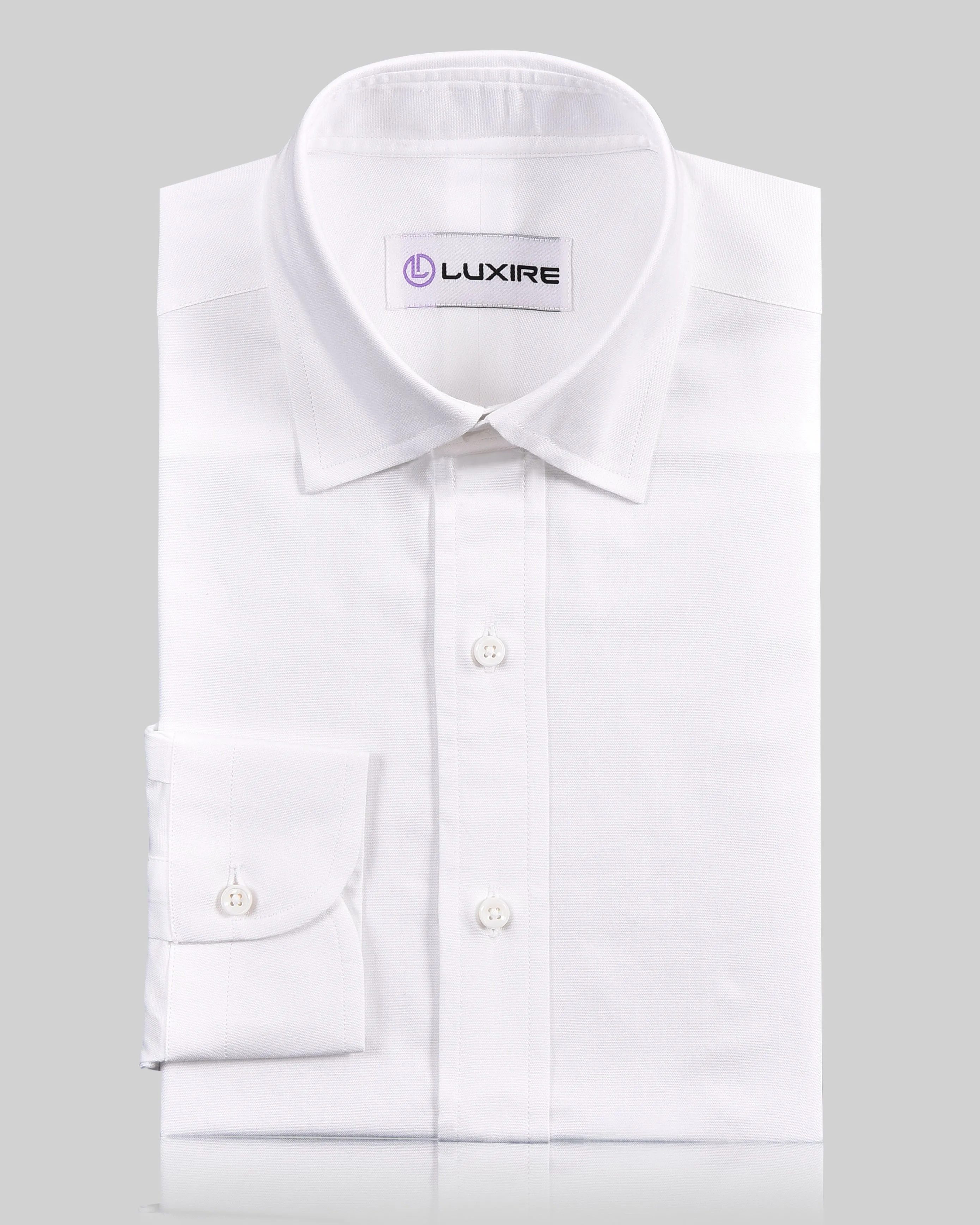 White Pinpoint Oxford Shirt Textured Finish