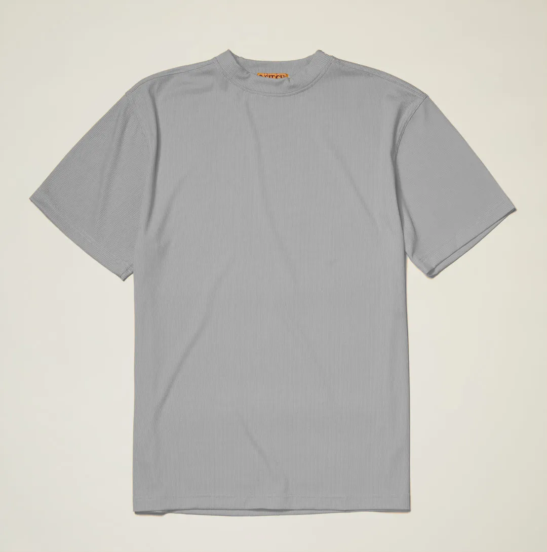 Car Cool Inserch Rib Crew Neck T-Shirt T299-00004 Light Grey