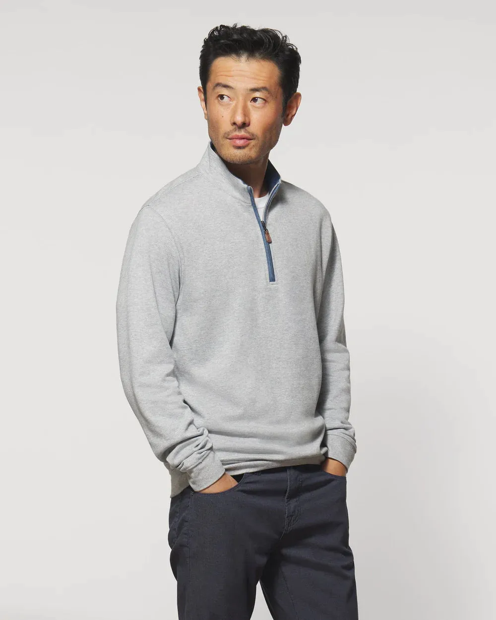 Sully Quarter Zip Interlock Cotton