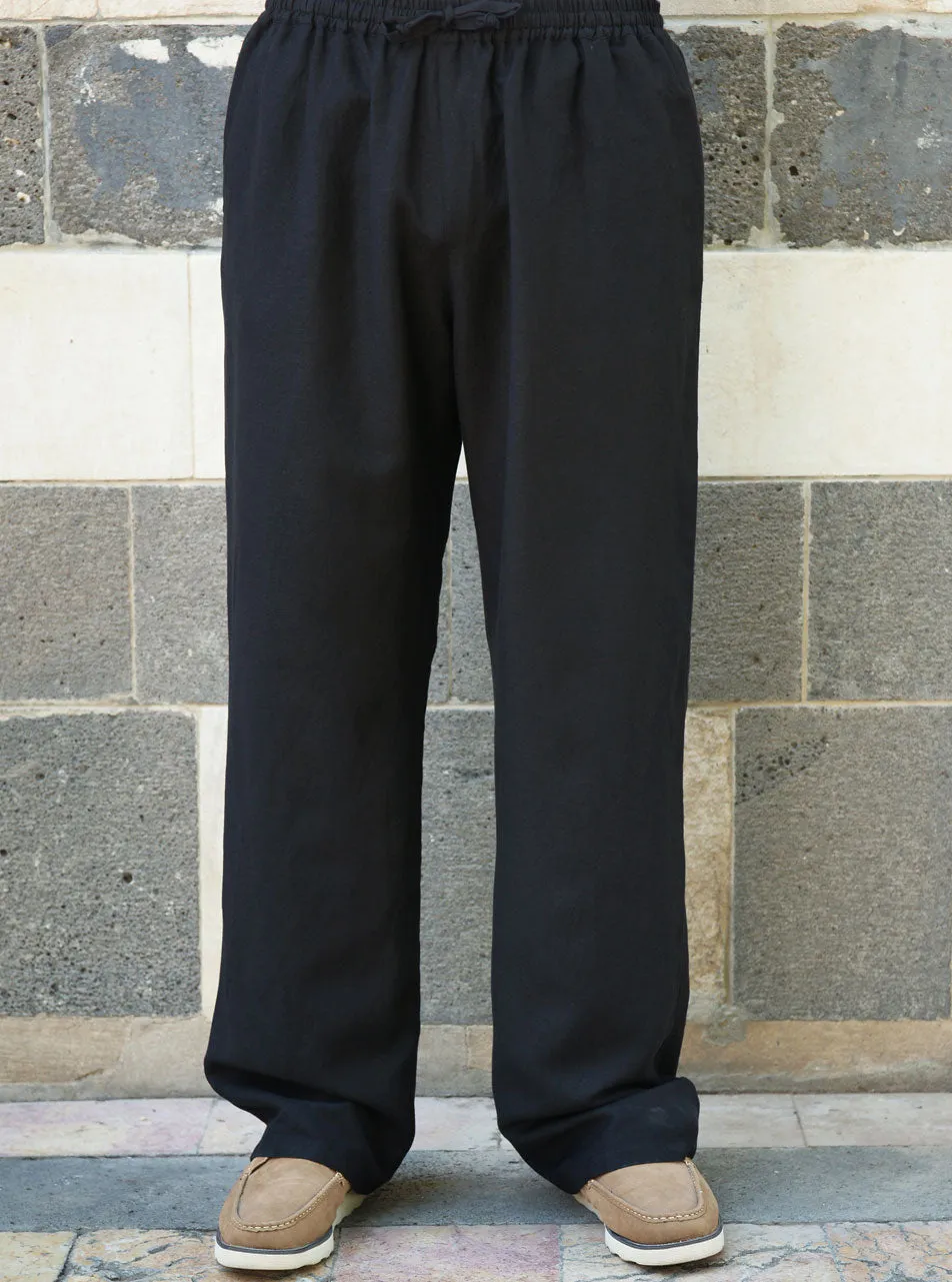 Linen Casual Trousers Work Friendly Easy Access