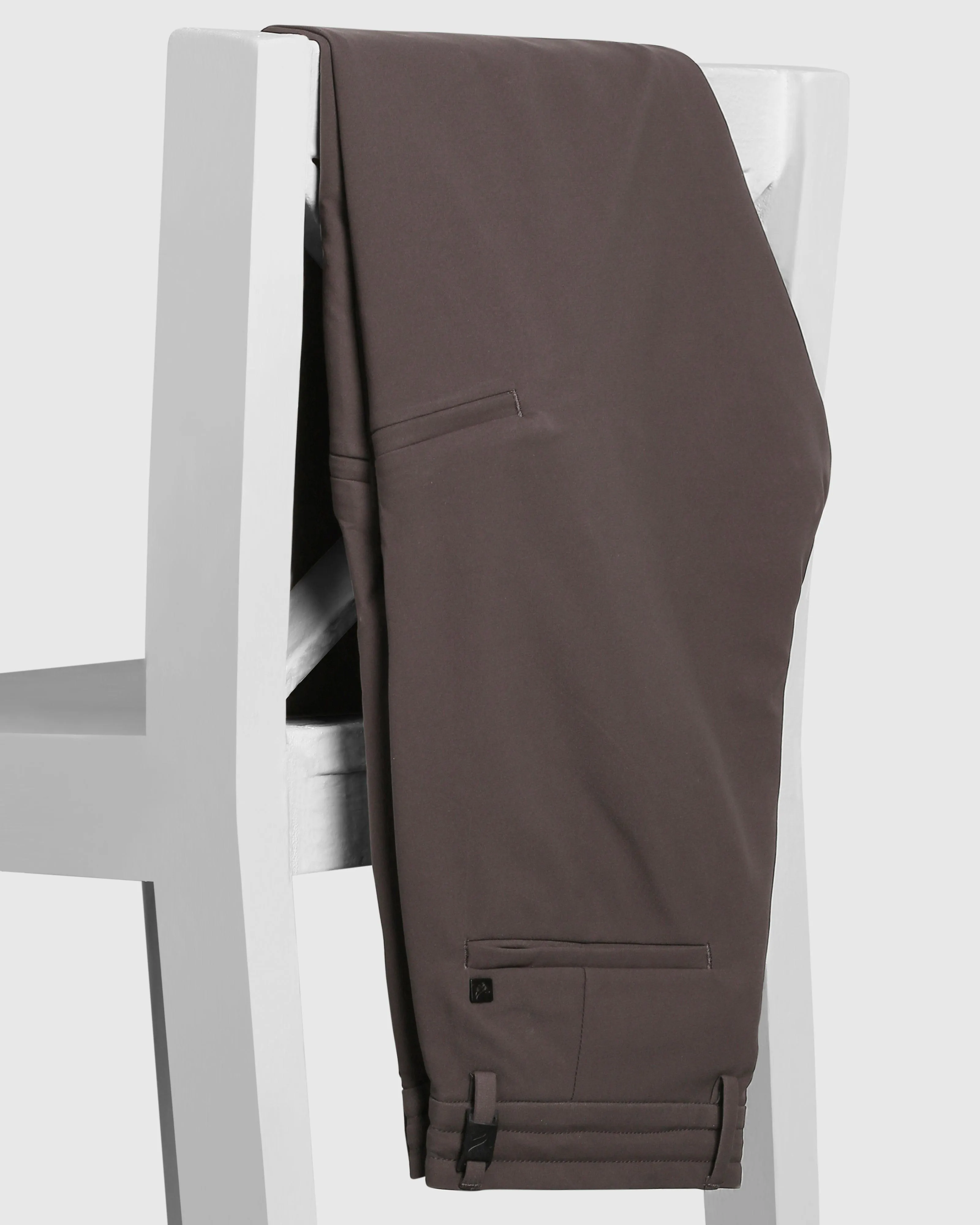 TechPro Casual Charcoal Solid Khakis - Togg Secure Cuff Design Travel Style