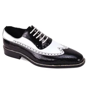 Black and White Spectator Patent Gloss