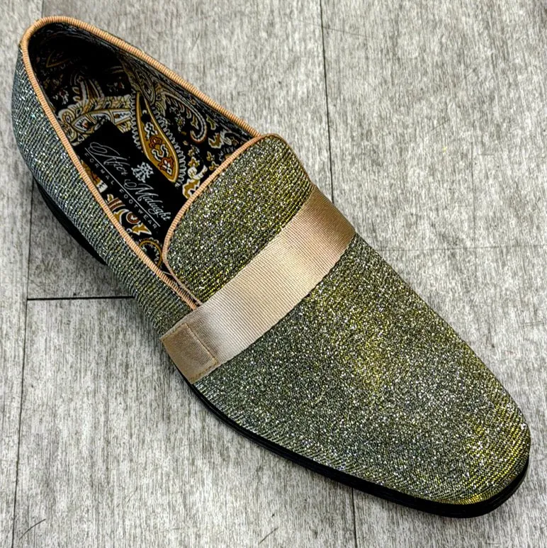 Quick Dry Textile Trail Ease Exclusive Formal Dress Shoe Green / Gold 6660