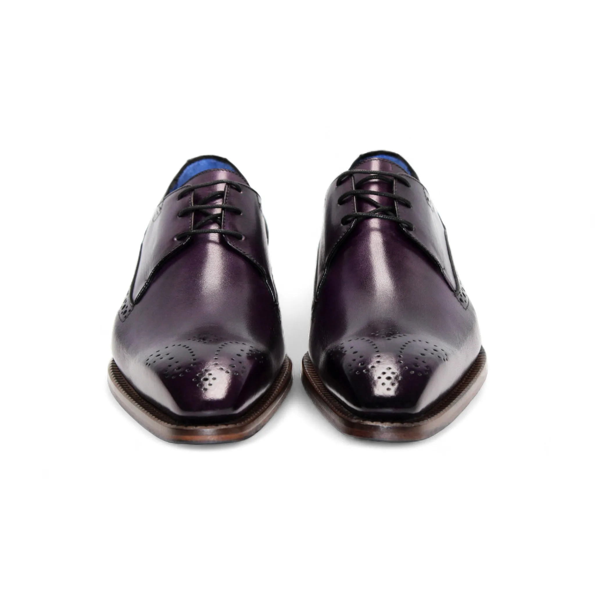 Video Look Reinforced toe box Emilio Franco "Giacamo" Purple Shoes