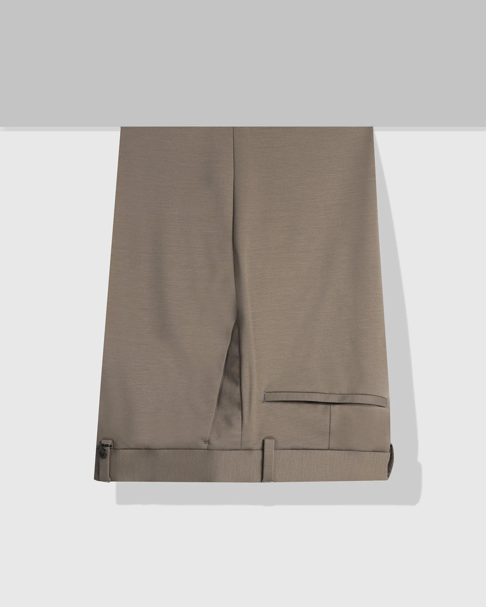 Slim Fit Design TechPro Slim Fit B-91 Formal Khaki Solid Trouser - Explorer