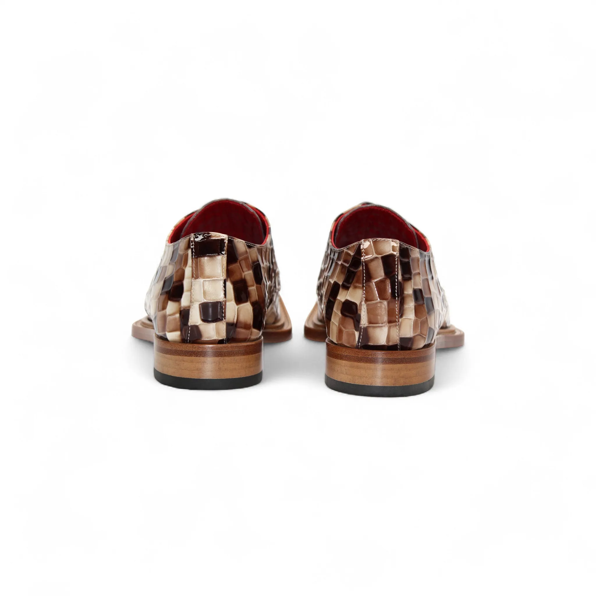 Fairy Step Emilio Franco Couture "Santo" Brown Combo Shoes