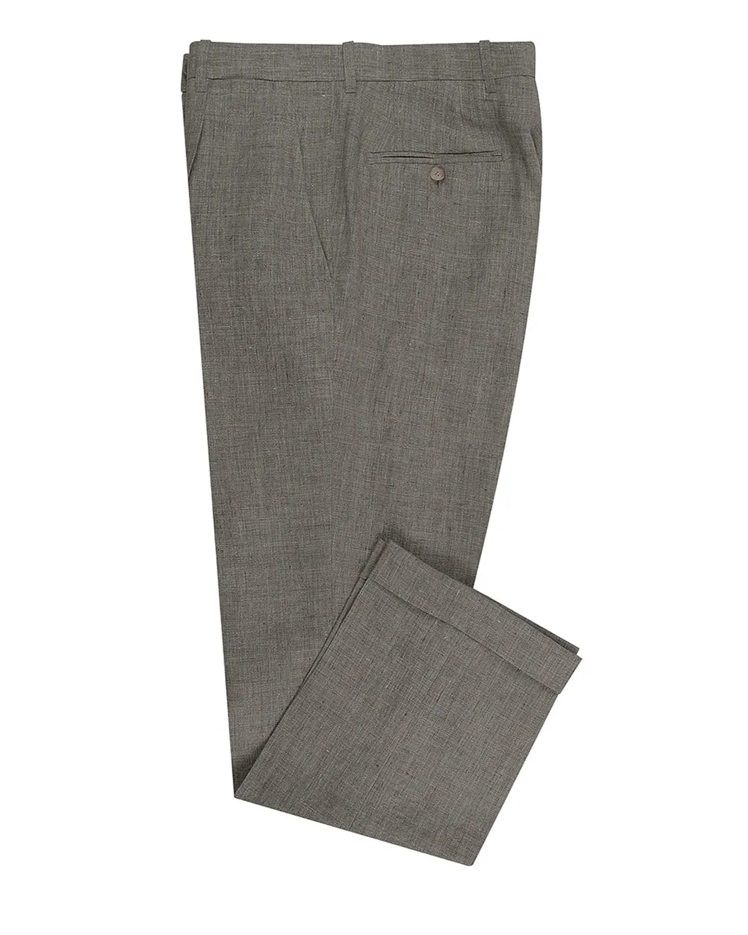 Solbiati Stone Grey Linen Dress Pant Comfy Shape Easy Wear