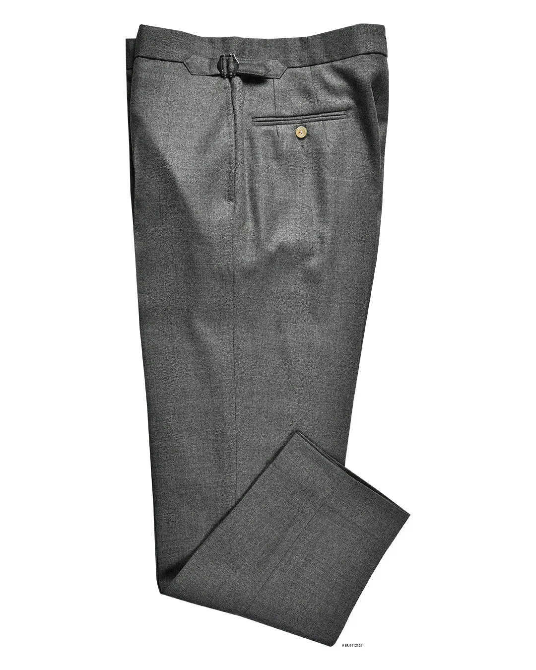 Lightweight Feel Modular Attachment Dugdale Ash Grey Wool Flannel Dress Pant