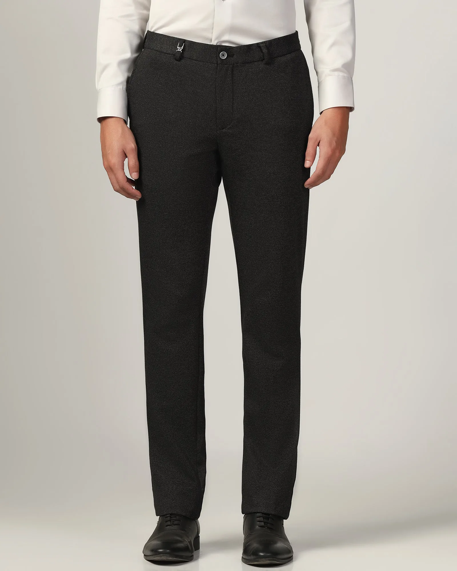 Slim Comfort B-95 Formal Charcoal Textured Trouser - Rover Sporty Function