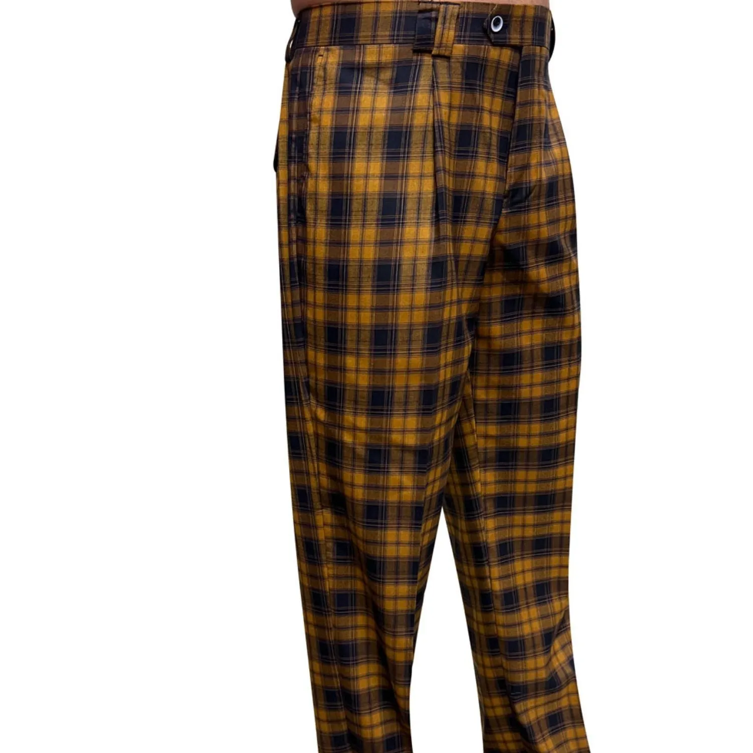 Practical Style Antlia Collection: Copper Plaid Wide-Leg Pants