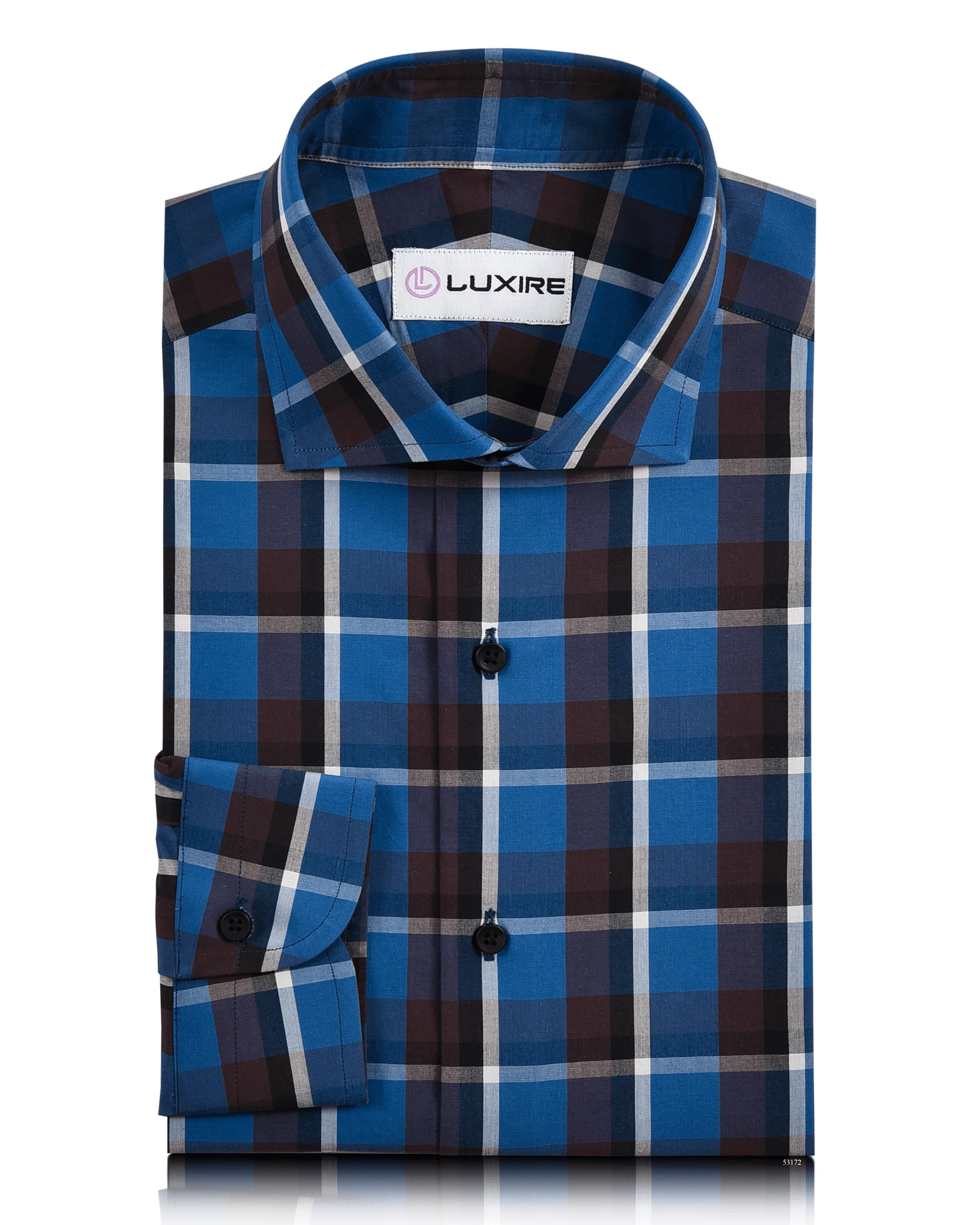 Blue Brown Checks Shirt Garden Ease Fashion Design