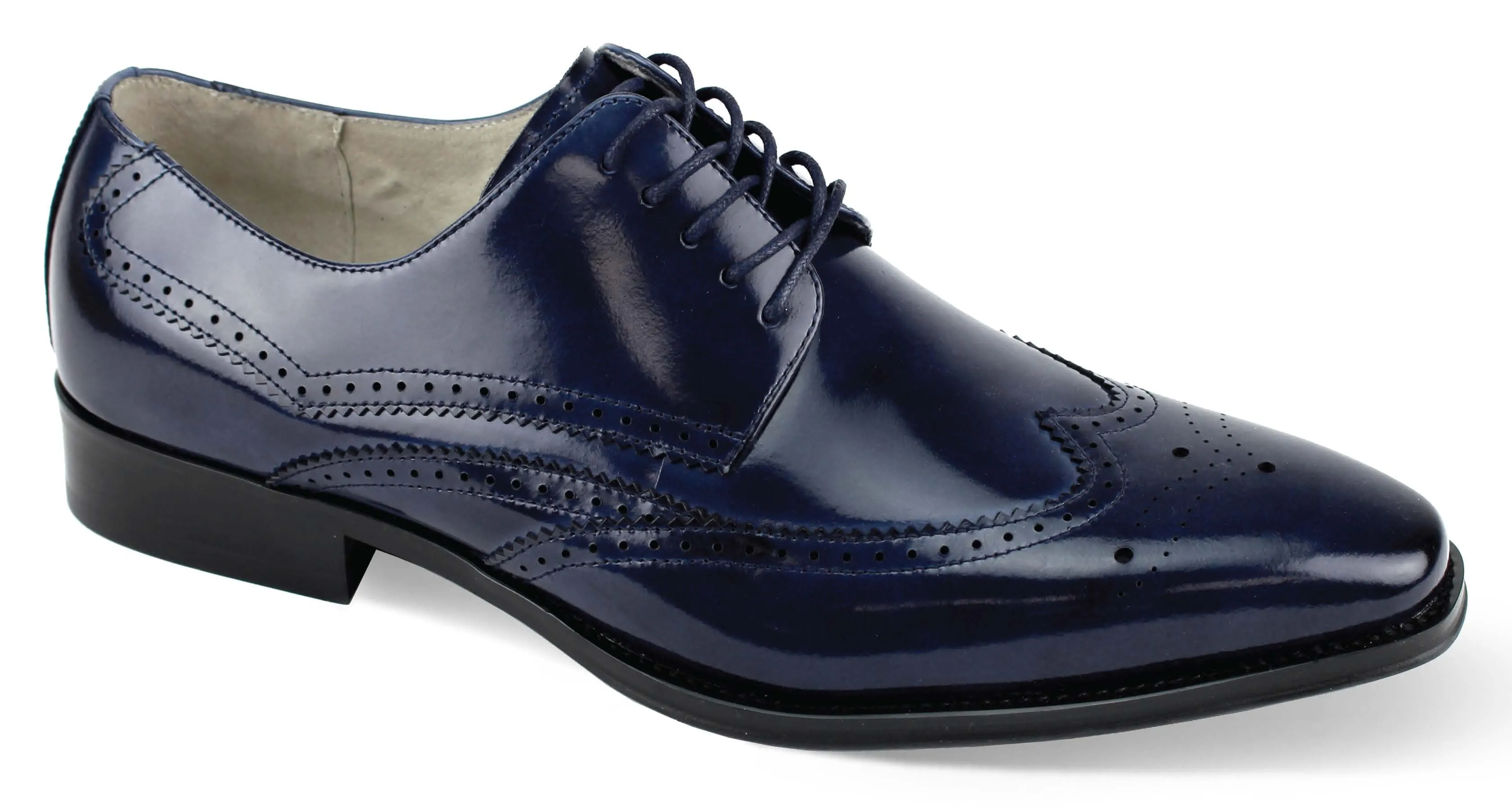 Winter Base Bennu Collection: Gentlemen Classic Wingtip Lace Shoes in Navy