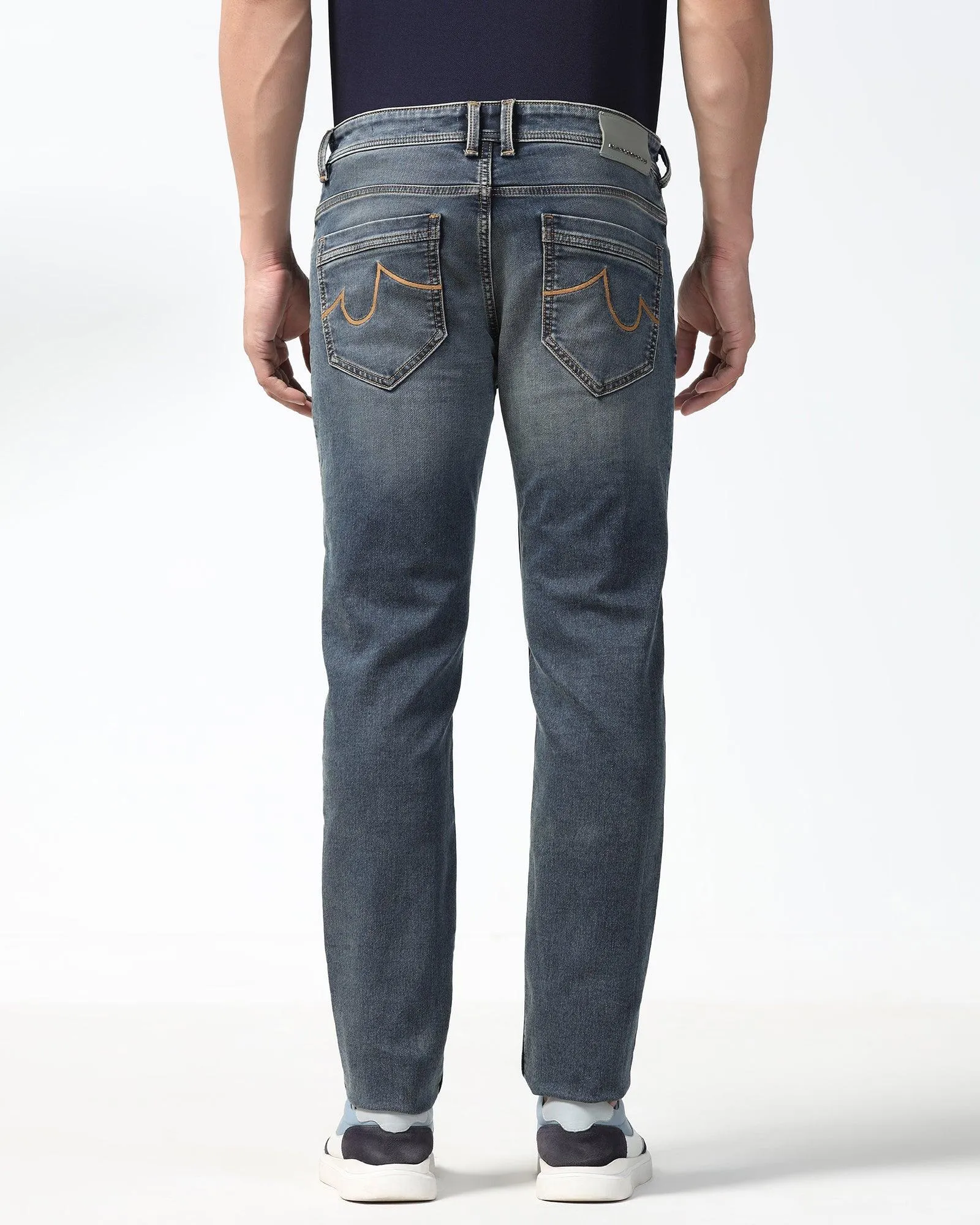 Morning Stroll Stretch Ultrasoft Slim Yonk Fit Indigo Blue Jeans - Lancer