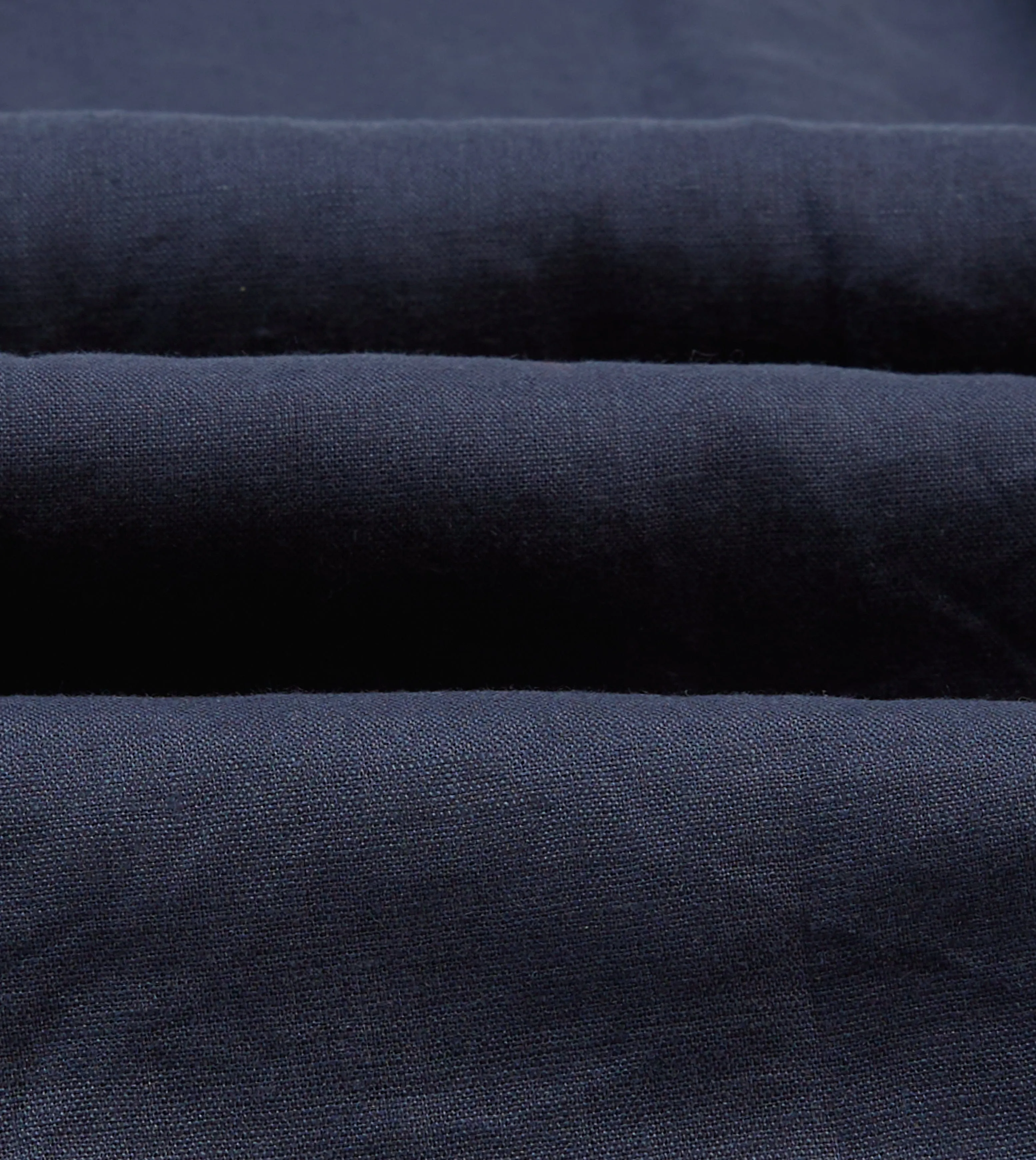 Dynamic Design All-Purpose Wear Navy Linen Long Point Collar Popover Shirt