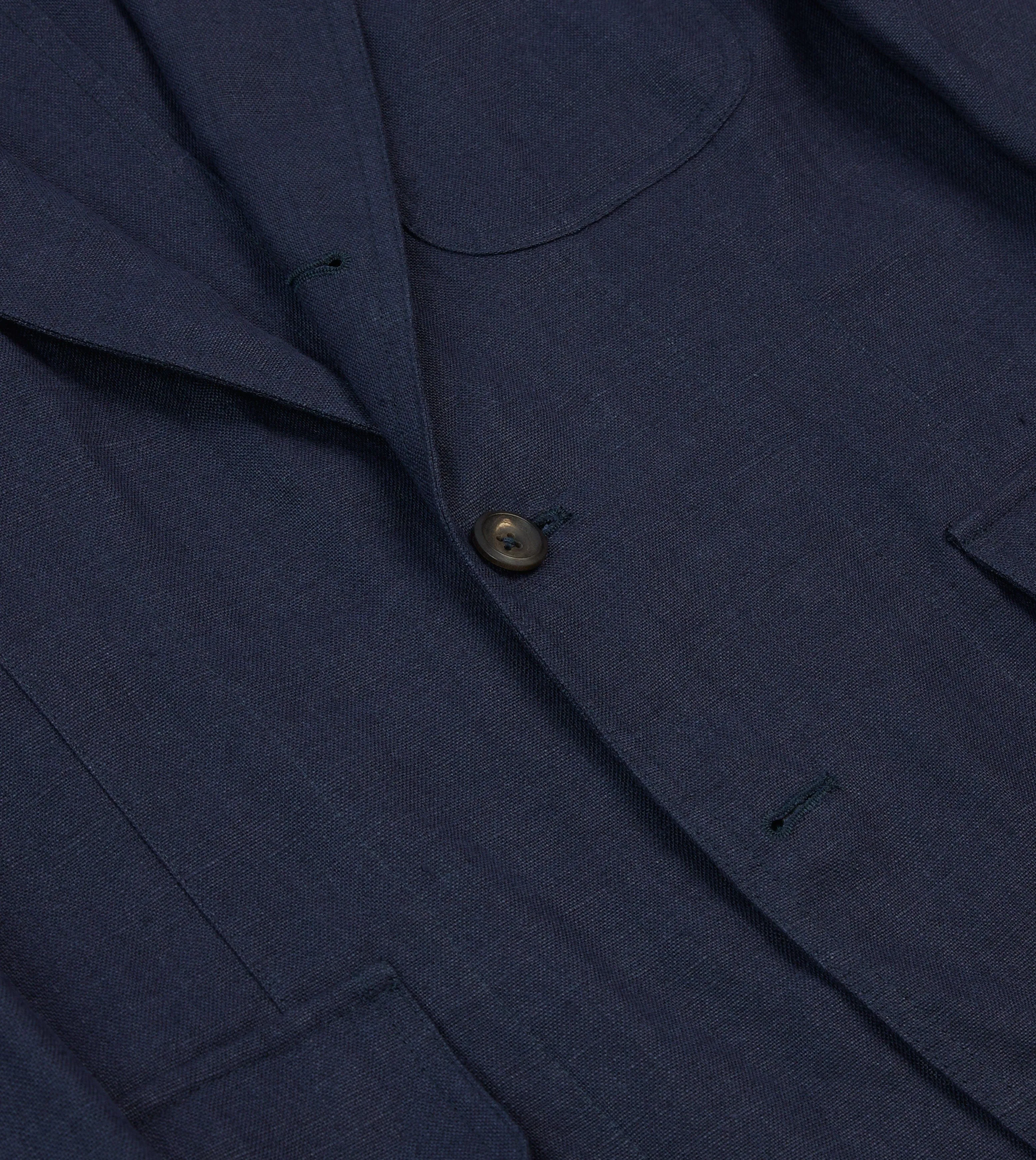 Relaxed Fit Silhouette Navy Antique Linen Games Blazer Mk. I