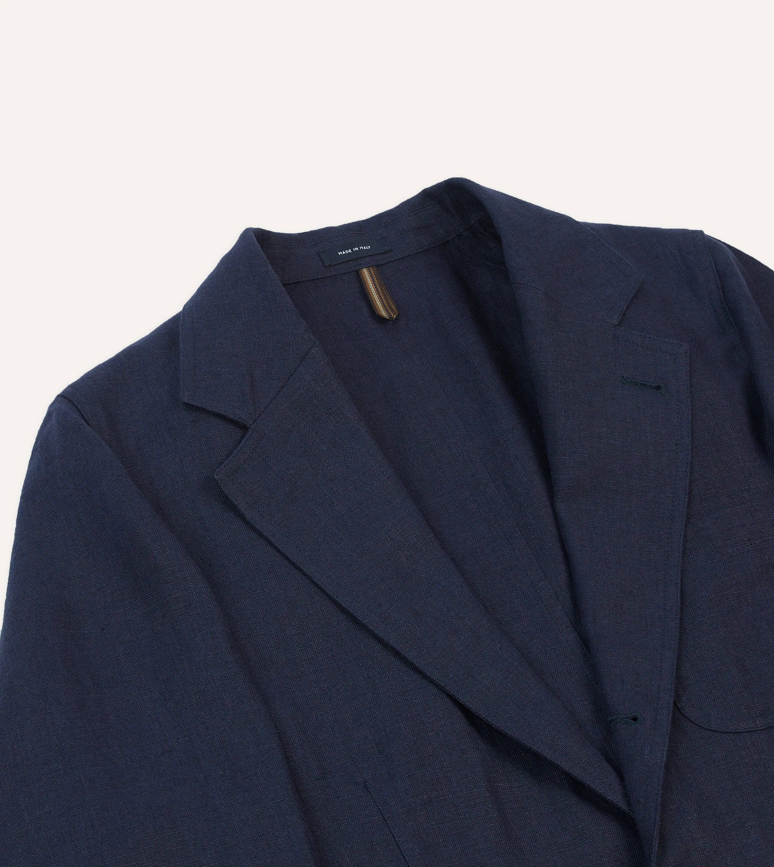 Navy Antique Linen Games Blazer Mk. I Modern Utility Vegan Safe
