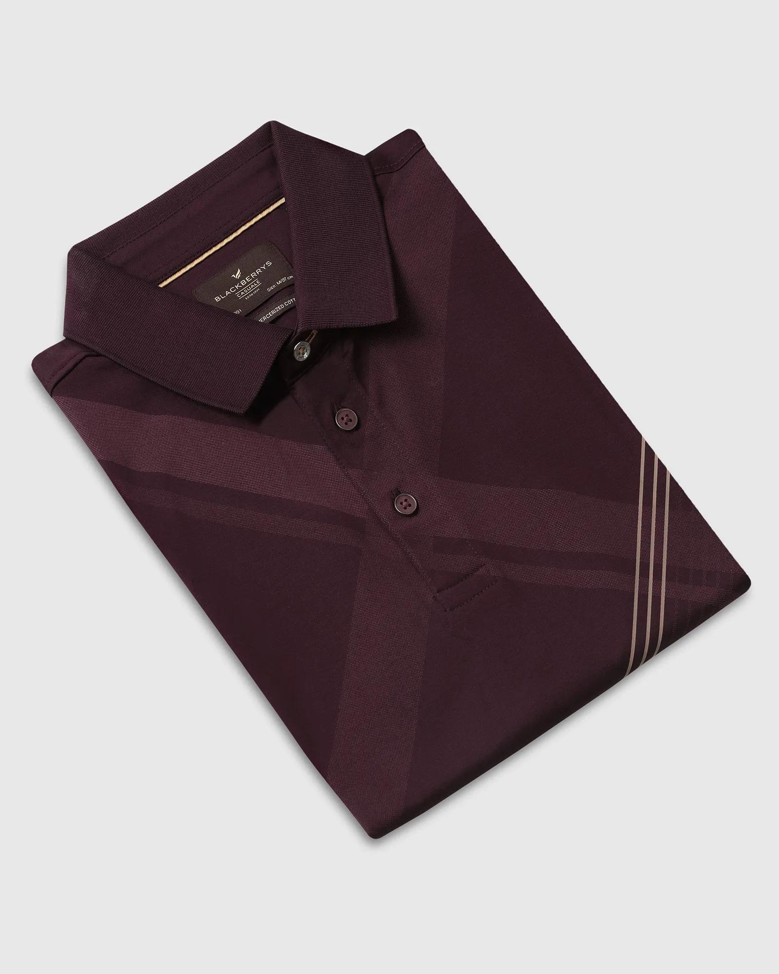 Simple Comfort Cherry Lacquer Printed Polo - Kenny