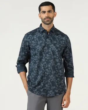 Eco Friendly Production Chic Design Navy Printed Shirt - Holten