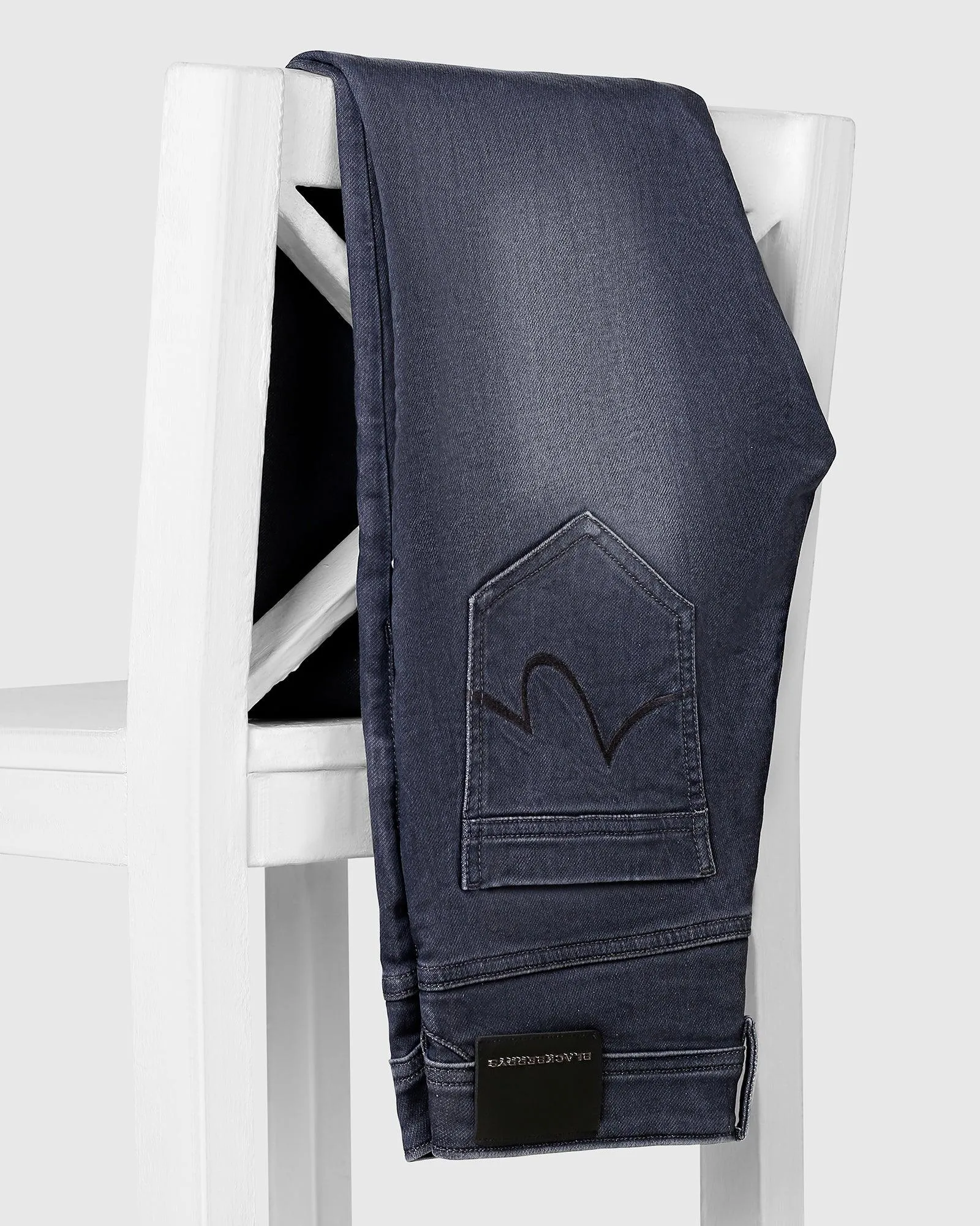 Ultrasoft Slim Yonk Fit Grey Jeans - Pat Multi Layer Knee Reinforcement