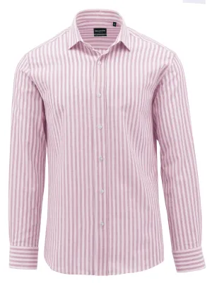 Unisex Option Sel Pink Striped Casual Shirt