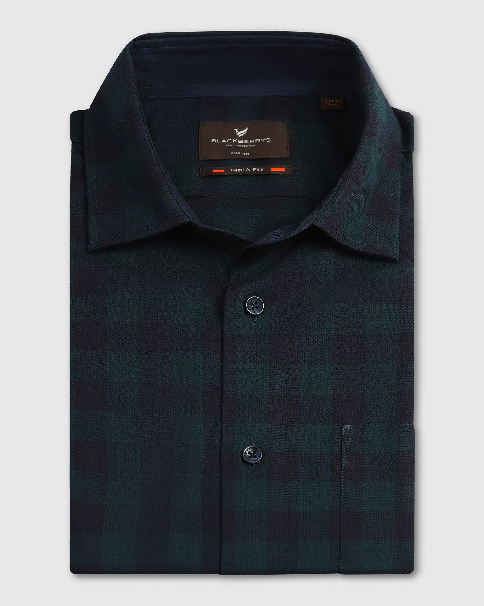 Fitted Silhouette Beetle Check Shirt - Reflex