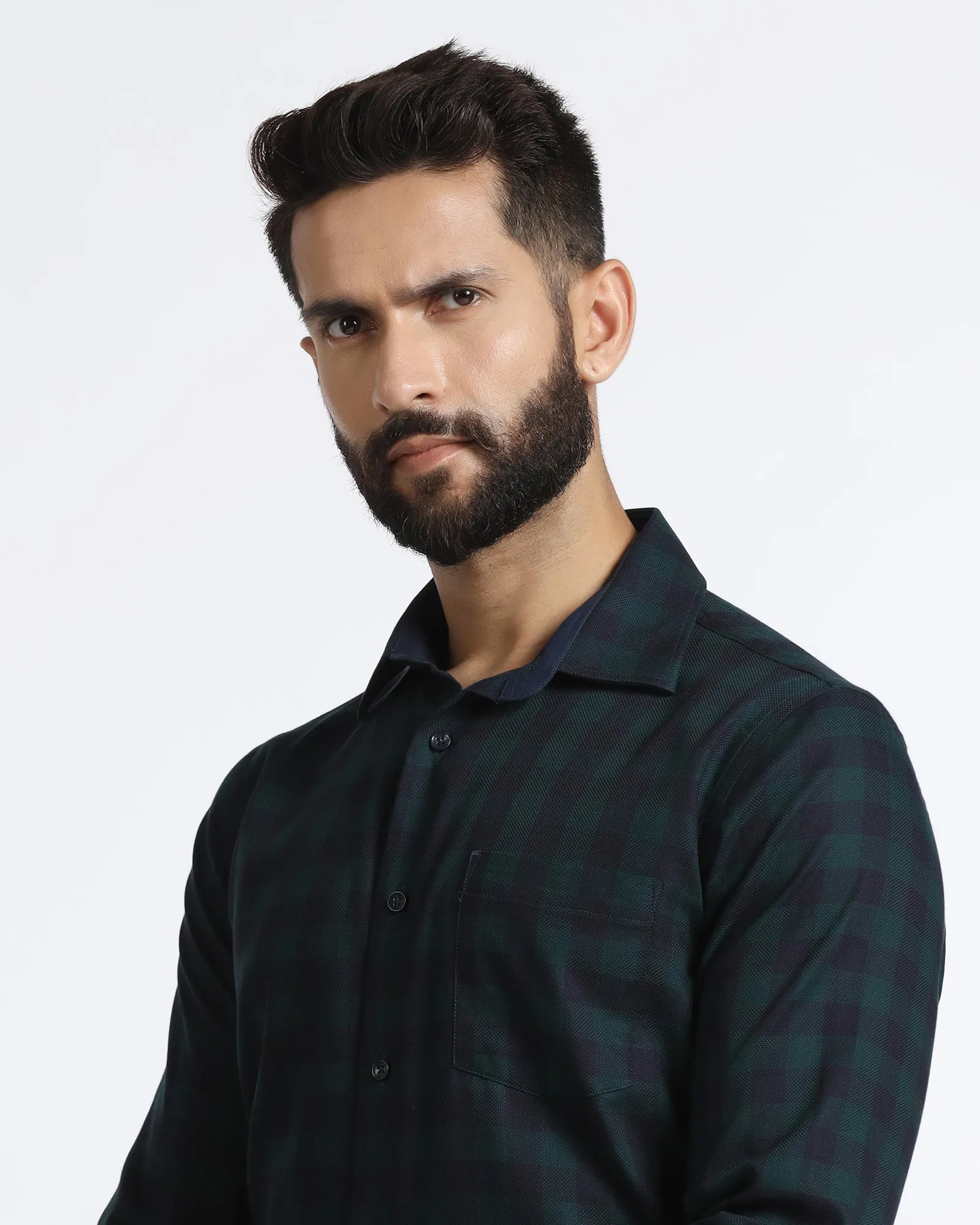 Polo Style Beetle Check Shirt - Reflex
