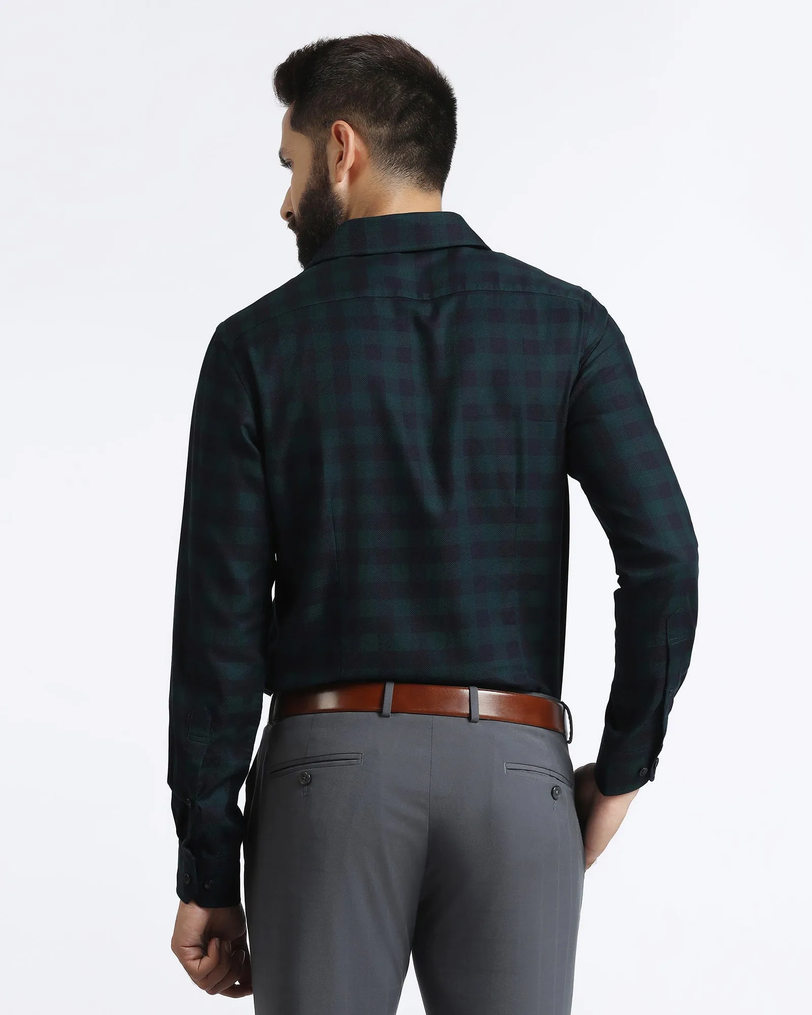 Streetwear Reinforced Shoulders Beetle Check Shirt - Reflex