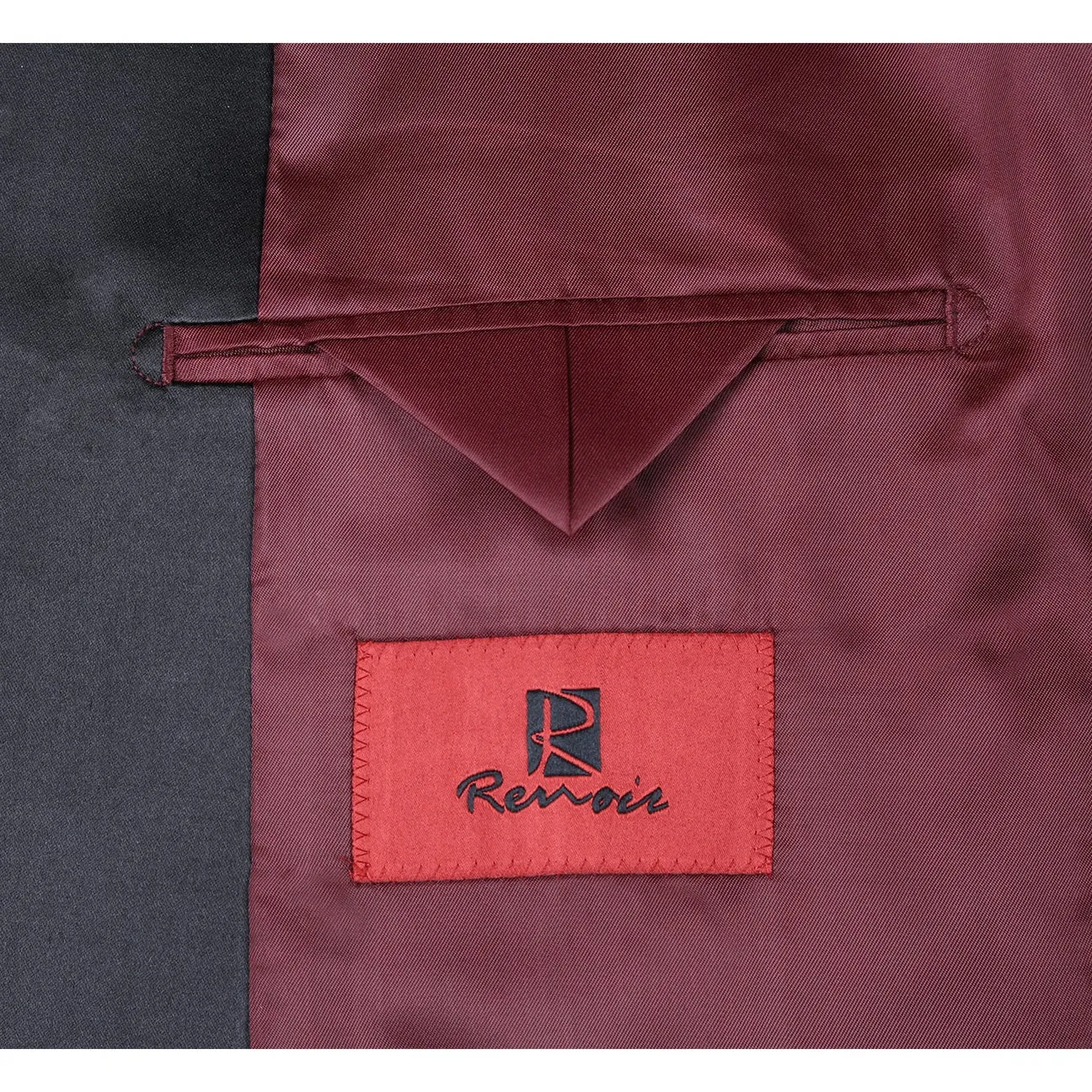 Alessandro Vitello by Renoir Slim Fit Burgundy Tuxedo Blazer 290-5 Bonded Collars