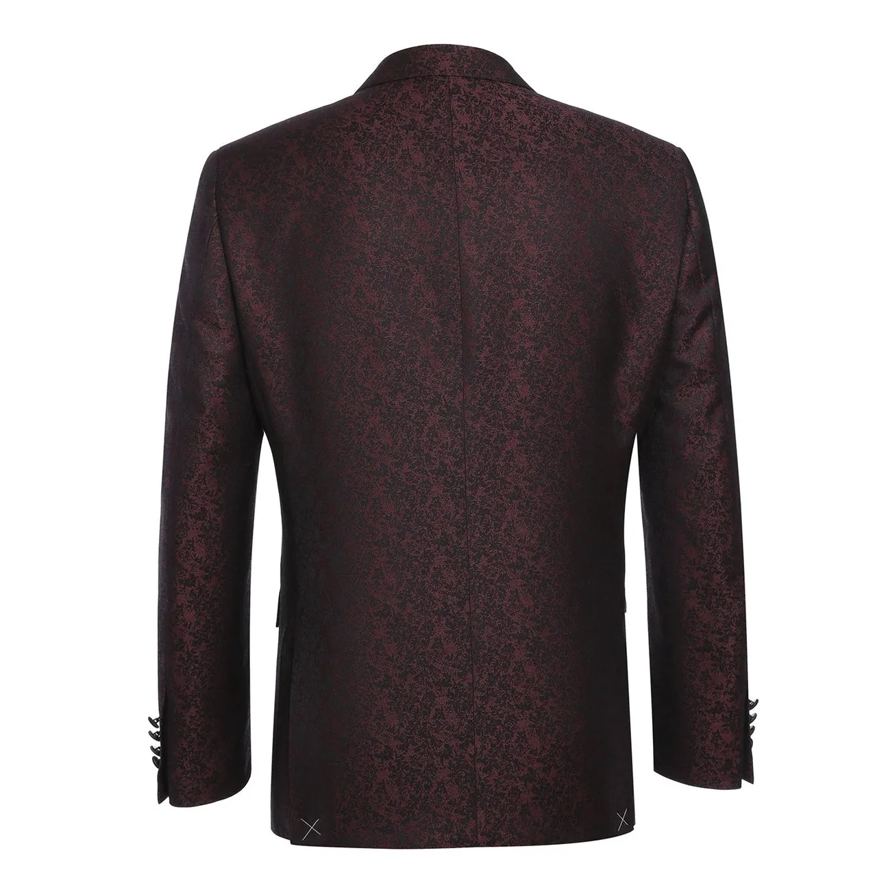 Outdoor Trip Alessandro Vitello by Renoir Slim Fit Burgundy Tuxedo Blazer 290-5