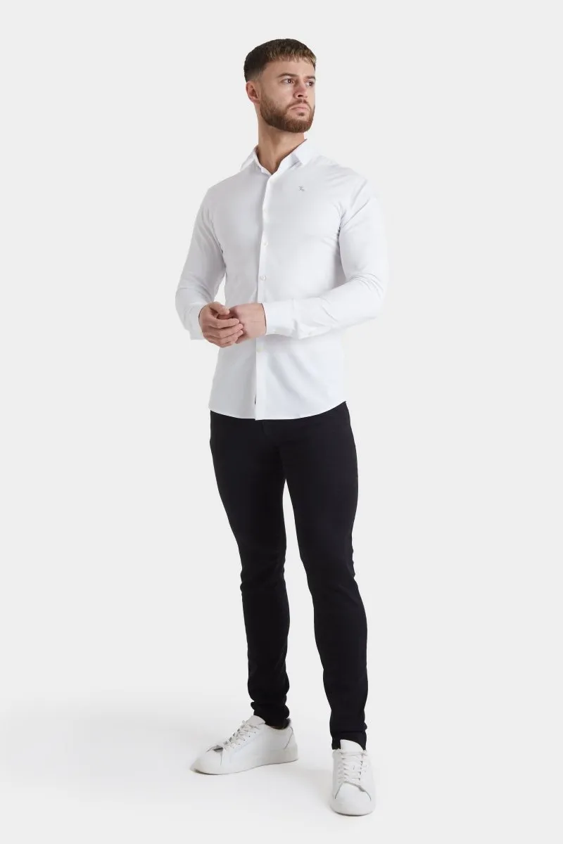 Bamboo Shirt in White Graduation Attire adult clothing
