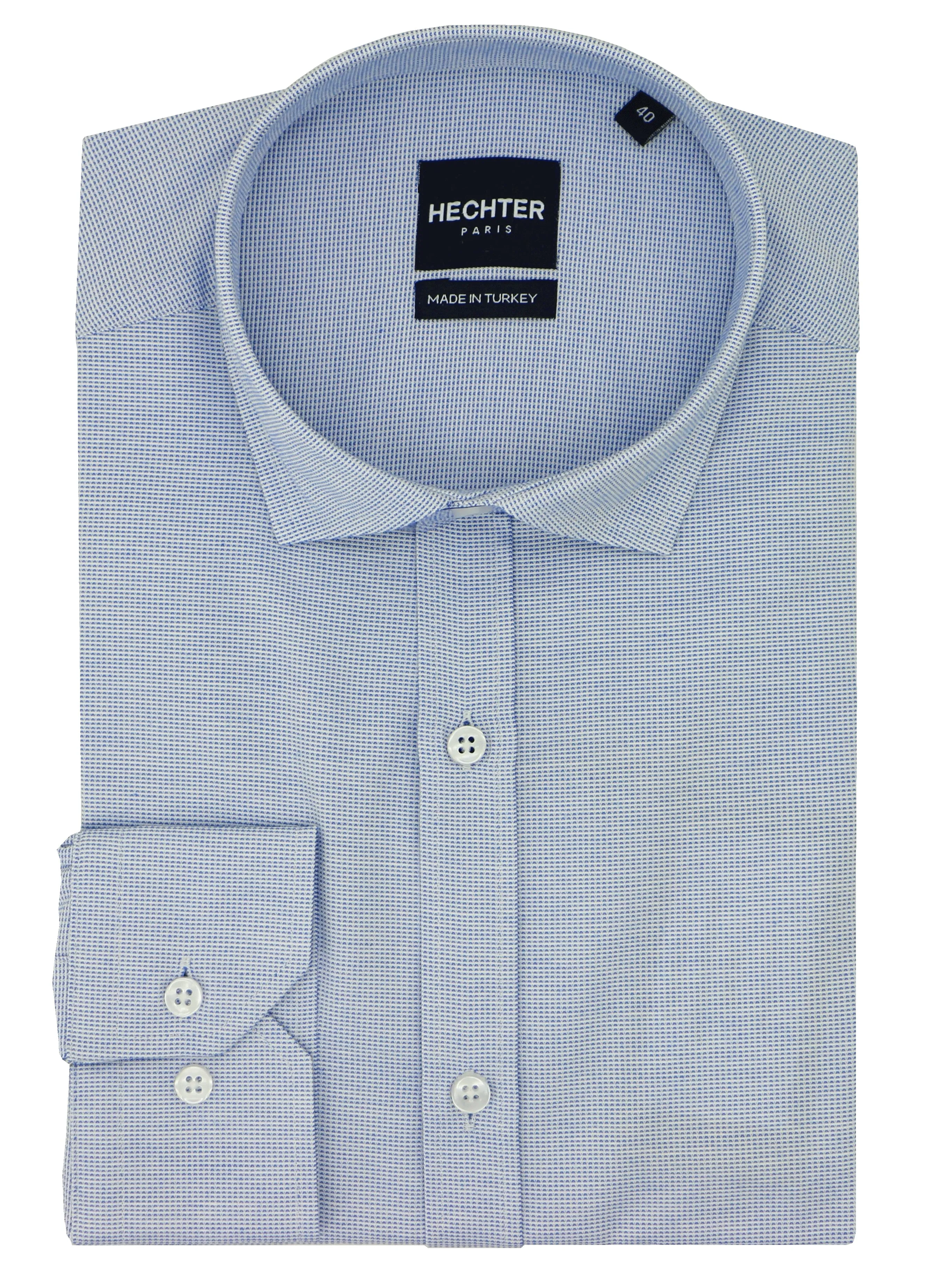 Jacque Business Blue Woven Shirt Edgy Design Organic Cotton