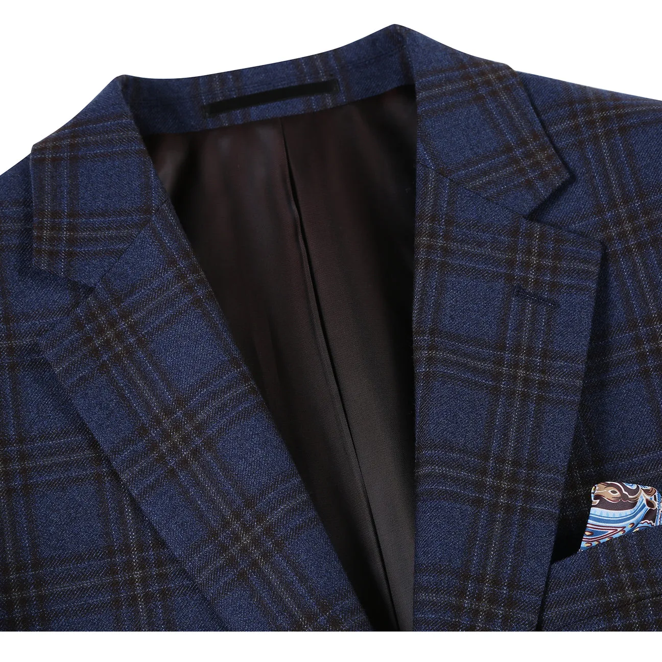 Alessandro Vitello by Renoir Classic Fit Wool Blazer Blue Black 565-10 Weatherproof Construction