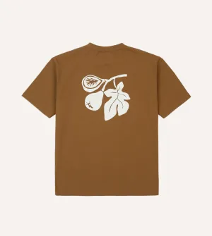 St. JOHN by Drake's Fig Print Tobacco Short-Sleeve Hiking T-Shirt kids' OversizedSilhouette